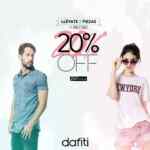 20% de descuento llevandote 2 o más artículos en Dafiti