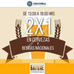 Hoy 2X1 en cervezas nacionales en Batuke Churrascaria de Zentrika Santa Fe