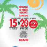 Promociones de vacaciones en Sears, 13 meses sin intereses o 20% de descuento directo