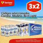 Oferta Soriana, solo hoy 5 de abril cerveza Modelo, Corona y Budlight al 3X2