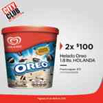 2 botes de helado Oreo de 1.89 litros a $100 pesos en City Club