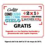 Cupón para 2x1 en Cielito Querido Café al pagar con tarjetas Santander