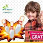 1 línea de boliche gratis en la compra de $350 en Plaza Gran Terraza Oblatos