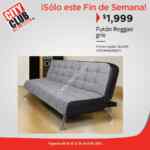Sofá cama futón a $1,999 en City Club (descuento de $1000) sólo este fin de semana