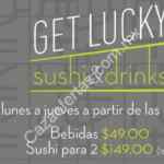 Promoción Get Lucky de PF Changs: Sushi para 2 por $149 y bebidas a $49 de lunes a jueves a partir de las 6:00 PM
