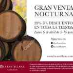 Gran Venta Nocturna en La Castellana: 20% de descuento en toda la tienda sólo hoy 6 de abril de 5 a 10 PM