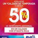 En Martí hasta 50% de descuento adicional en tenis con etiqueta roja