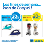 Ofertas de fin de semana en Coppel: Hasta 30% de descuento en planchas, hasta 20% en licuadoras y hasta 15% en línea blanca