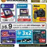 Promociones Office Max: 3x2 en consumibles HP, 25% de descuento en impresoras y proyectores Epson, etc.