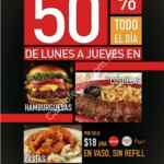 En TGI Fridays 50% de descuento en hamburguesas, pastas y costillas de lunes a jueves