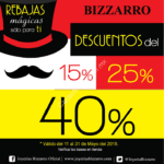 Del 11 al 31 de mayo recibe hasta 40% de descuento en joyerías Bizzarro