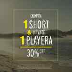 Compra un short en Aeropostale y llévate una playera con 30% de descuento
