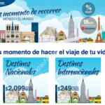 Venta Global Aeroméxico con vuelos nacionales desde $2099 e Internacionales desde $249 USD