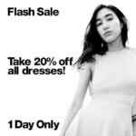 Flash Sale American Apparel: 20% de descuento en todos los vestidos sólo hoy 18 de mayo (válido en tienda física y en línea)