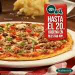 20% de descuento con Italiannis app al pedir a domicilio