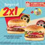 De lunes a jueves 2X1 en Sixties Burger con papas y refresco a partir de las 5pm