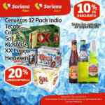 12 Pack de cervezas Tecate, Coors, Sol, XX o Heineken con 20% en Monedero Soriana