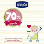 Del 1 al 30 de junio obtén hasta 70% de descuento en línea juvenile de Chicco