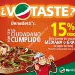 Promoción Benedetti's Voto Elecciones 2015: 15% de descuento al mostrar tu dedo pintado