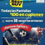 Promoción Best Buy Banamex 17 de junio: $100 en cupones por cada $1,000 de compra en pantallas