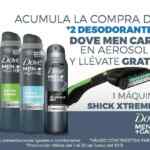 En Farmapronto rastrillo Schick Xtreme 3 Gratis en la compra de 2 desodorantes Dove