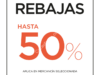 En Julio rebajas de fin de temporada: hasta 50% de descuento en mercancía seleccionada