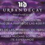 Presentación Urban Decay en Liverpool Insurgentes, Gift cards a los 100 primeros este 26 de junio
