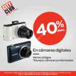 En City Club 40% de descuento en cámaras digitales sólo este fin de semana