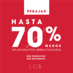 Nuevas rebajas de fin de temporada en LOB: Ahora hasta 70% de descuento (en tiendas físicas y en línea)