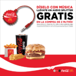 En McDonalds Audio Splitter GRATIS en la compra de 2 McTríos