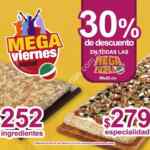 Mega Viernes Social: 30% de descuento en Mega pizzas en Benedettis