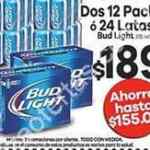 Promoción 7-Eleven fin de semana: dos 12 pack de cerveza Bud Light por $189