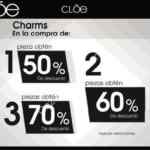 Hasta 50%, 60% o 70% de descuento en la compra de 1, 2 o 3 charms en Cloe
