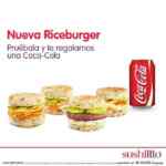 Coca Cola gratis en la compra de una Riceburger en Sushi Itto