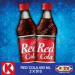 2 Red colas 600 ml por $10 en Tiendas Extra y K