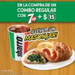 En Sbarro llévate una Mason Jar en la compra de un combo con 7 Up + $15 pesos