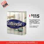 Papel higiénico Cottonelle línea dorada 40 rollos por $115 pesos en City Club (cada rollo sale a menos de $3)