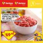 Oferta del día miércoles Soriana, carne molida a $69.90