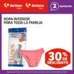 En Soriana 30% de descuento en ropa interior para toda la familia sólo hoy 29 de julio