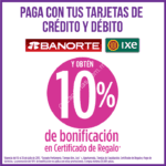 Promoción Suburbia Banorte Ixe: 10% de bonificación en toda la tienda