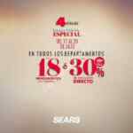 Venta Especial Sears 17 al 20 de julio: 30% de descuento o 18 meses sin intereses en toda la tienda