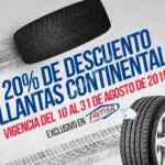 20% de descuento en llantas Continental en Famsa.com