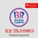 10% de reembolso en Baskin Robbins al pagar con tarjetas Santander