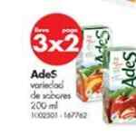 En Farmacias Benavides 3x2 jugos Ades de 200 ml