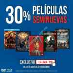 30% de descuento en películas Seminuevas en Blockbuster comprando en línea
