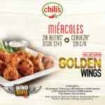 Wingderful Day en Chilis los miércoles: 20 alitas en desde $149 y cerveza sólo $19