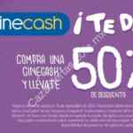 Promoción Cinecash te da más de Cinepolis, 50% de descuento en refresco y hot dog en la compra de tu tarjeta Cinecash