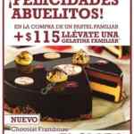 Promoción Día del Abuelo el Globo: gelatina familiar por $115 en la compra de un pastel