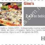 En Gino's 2x1 en bebidas alcohólicas pagando con tarjetas HSBC