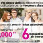 En la óptica de Liverpool $1,000 de bonificación en la compra de armazón + micas